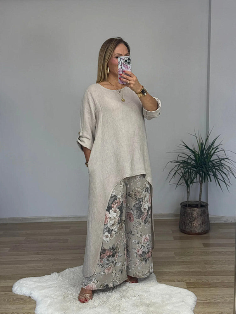 Chara™ | Ensemble composé d'un haut à manches longues et d'un pantalon imprimé