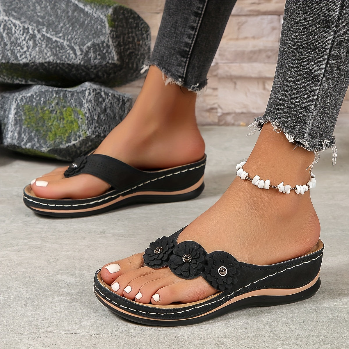 Trudy® | Sandales élégantes et confortables avec brides florales