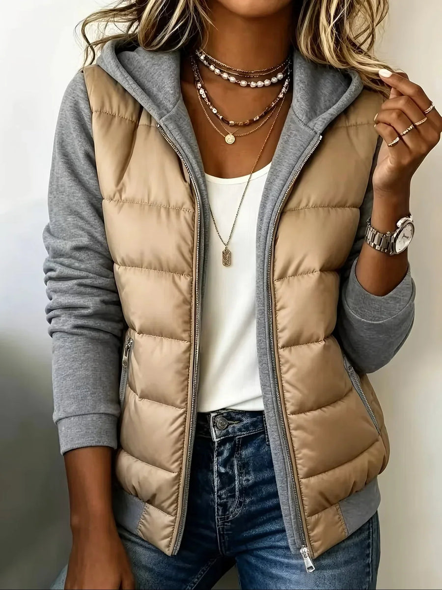 Veste Matelassée Capuche Design Coloré