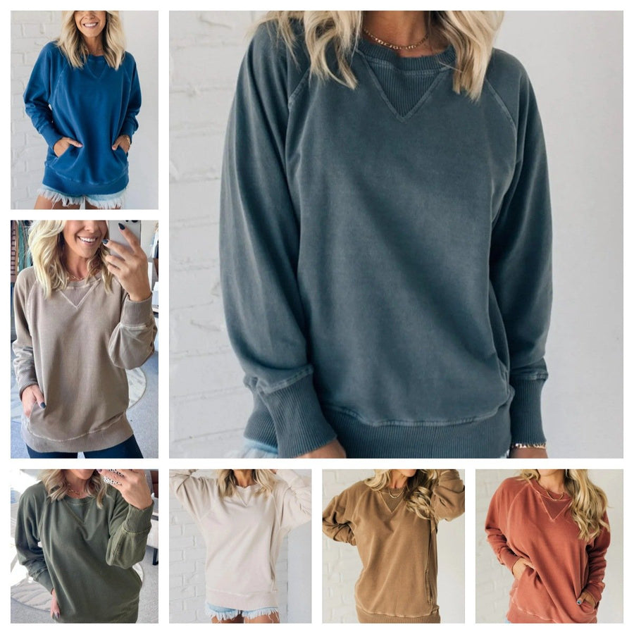 Pull Côtelé Poches Apparentes — vue arrière coupe épurée