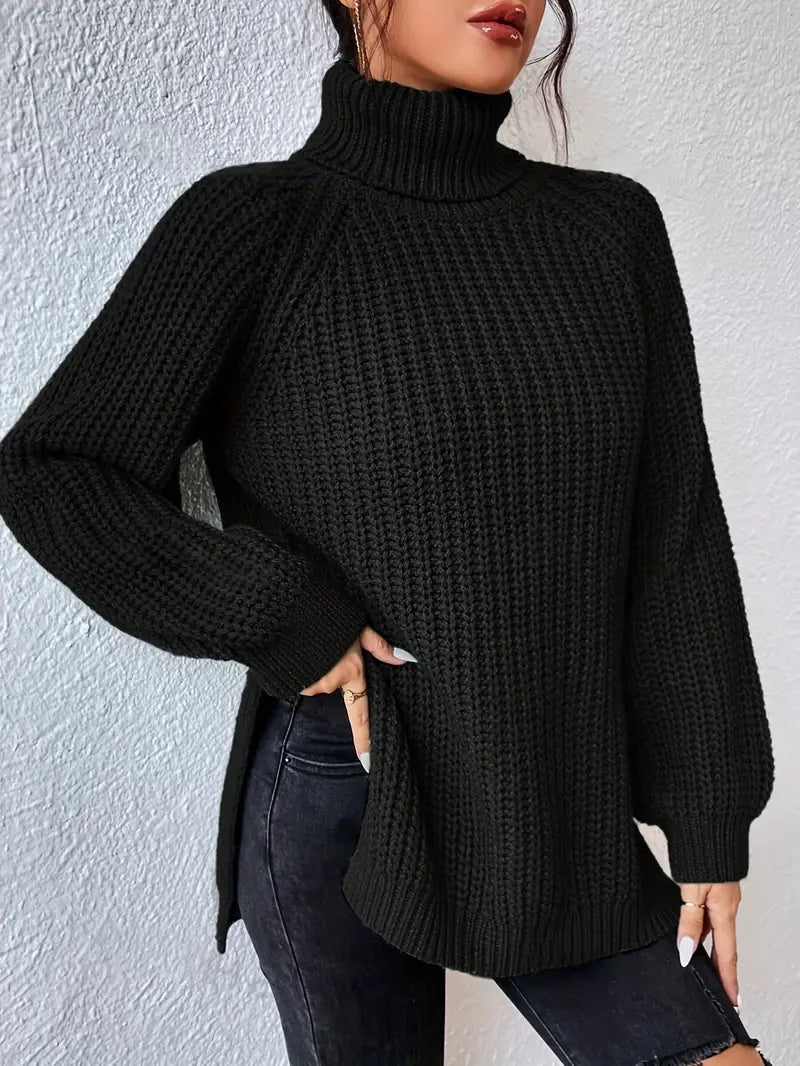 Pull Col Roulé Élégant et Chaud