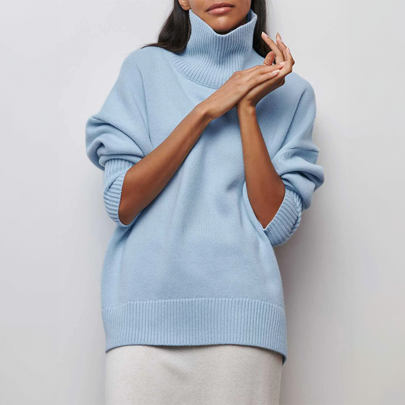 Pull Col Montant Élégant et Intemporel