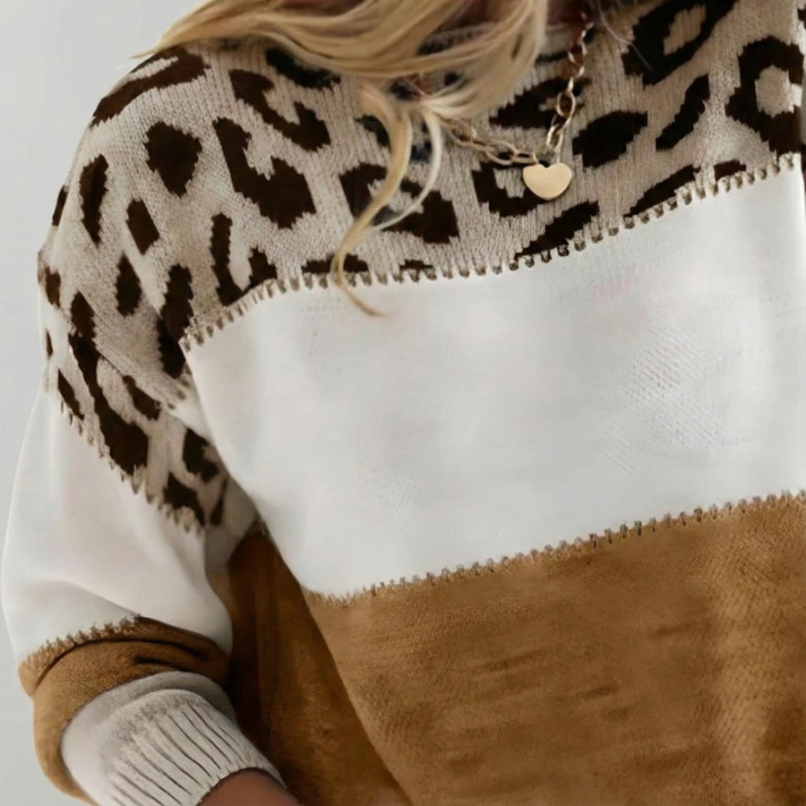 Pull Motif Graphique Coupe Ample Décontractée