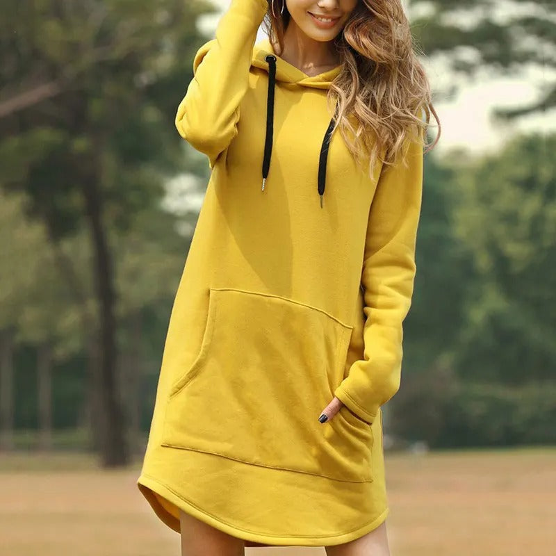 Galina - Chandail à Capuchon Surdimensionné De Style Long