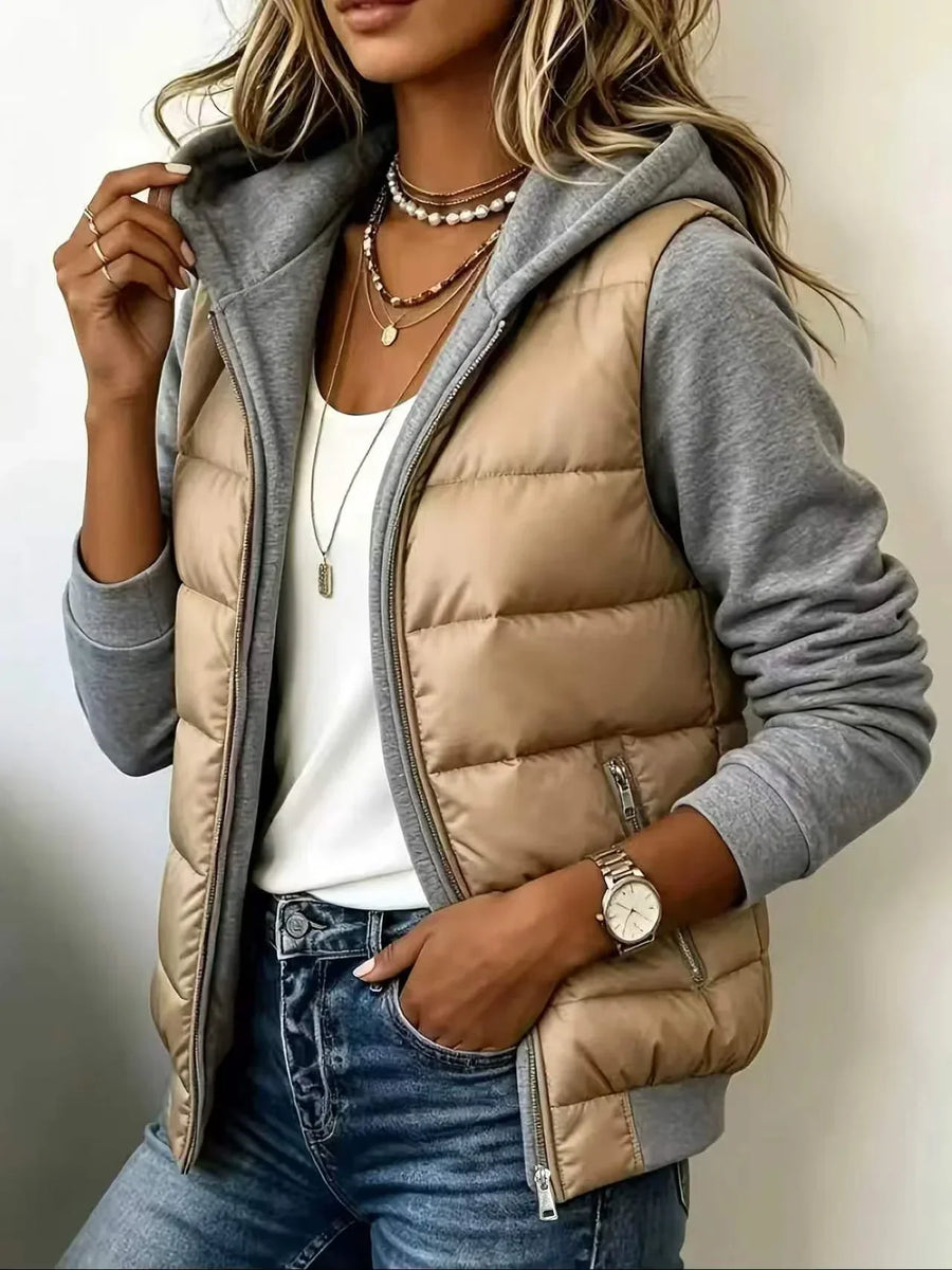 Veste Matelassée Capuche Design Coloré