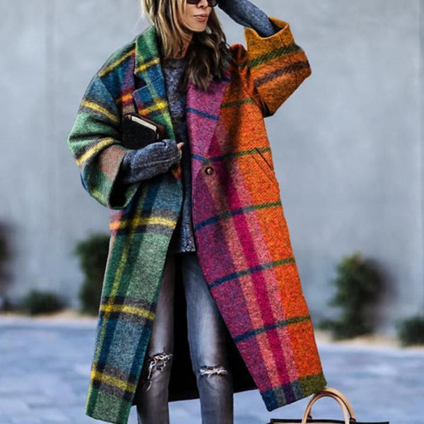 Manteau élégant en laine chaude