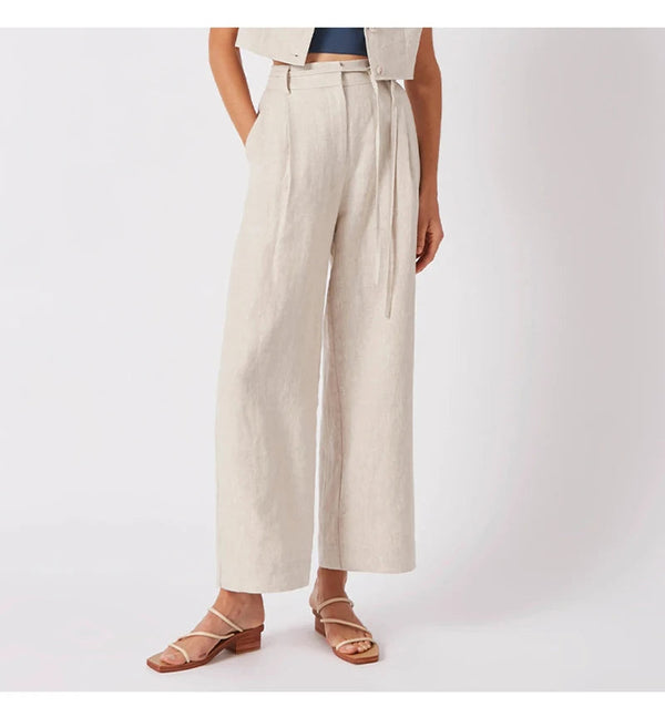 Pantalons larges à nouer pour femmes