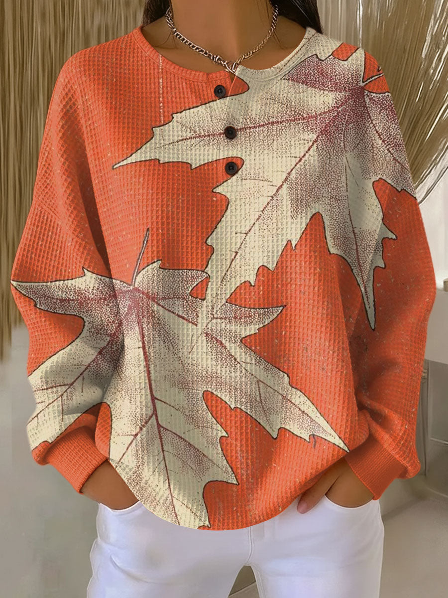 Pull Gaufré Confortable à Finition Brossée