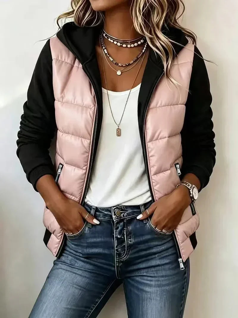 Veste Matelassée Capuche Design Coloré