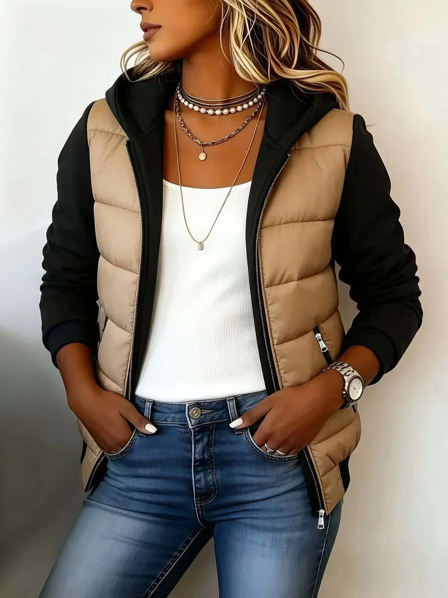 Veste Matelassée Capuche Design Coloré