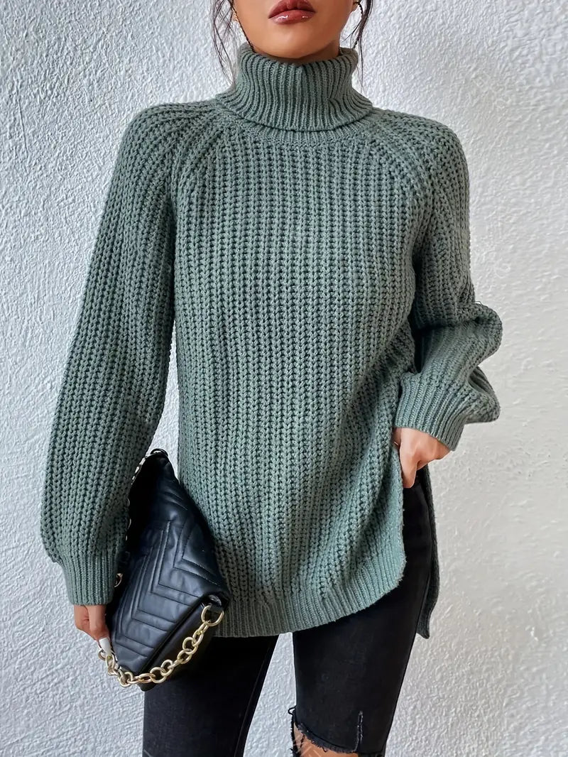 Pull Col Roulé Élégant et Chaud