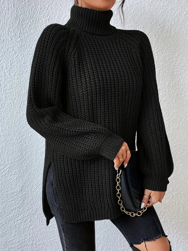 Pull Col Roulé Élégant et Chaud