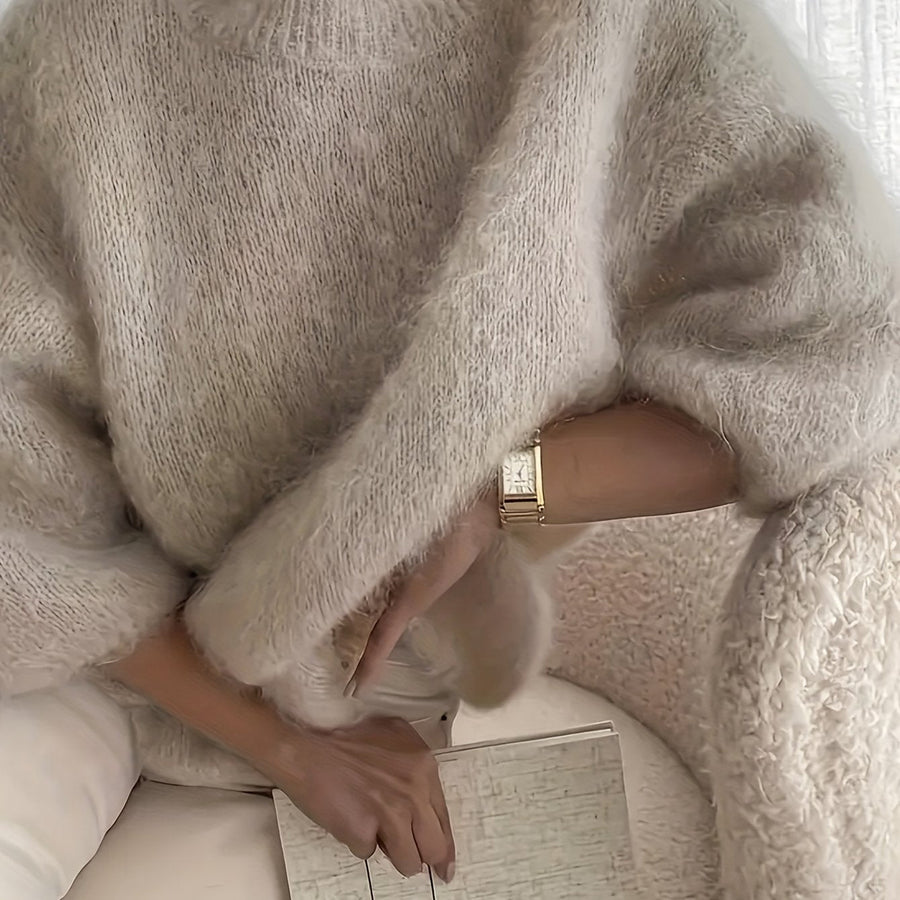 Pull oversize femme — aperçu détaillé de la coupe et du tombé