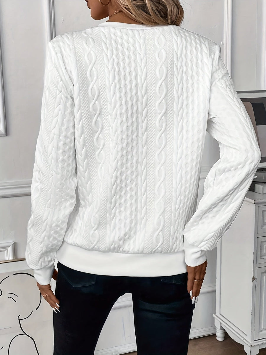 Sweat Col Zippé Demi-Ouvert Coupe Ample