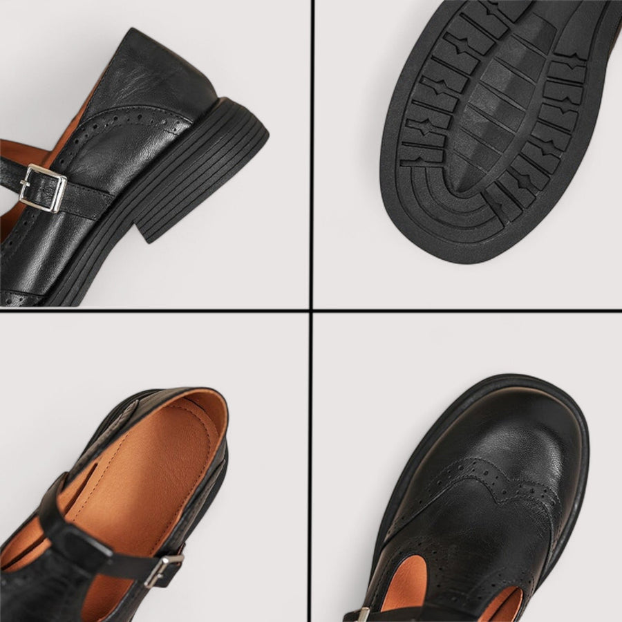 Mocassins com Tira Ajustável e Biqueira Redonda