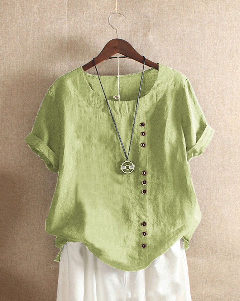 Blouse à manches courtes pour femmes