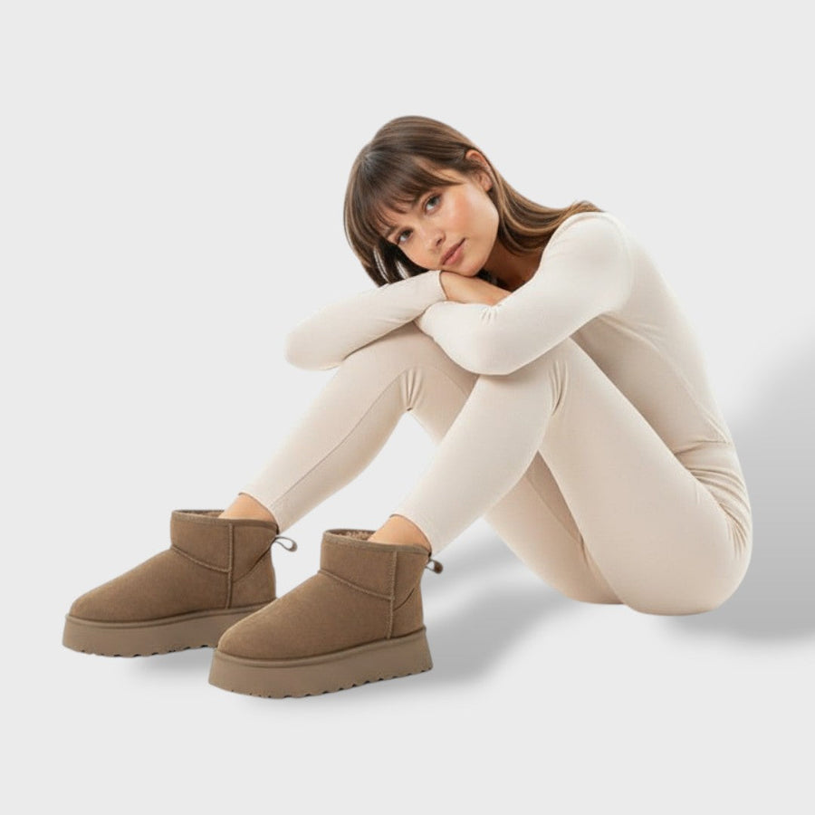 Bottes Courtes à Semelle Épaisse et Intérieur Douillet