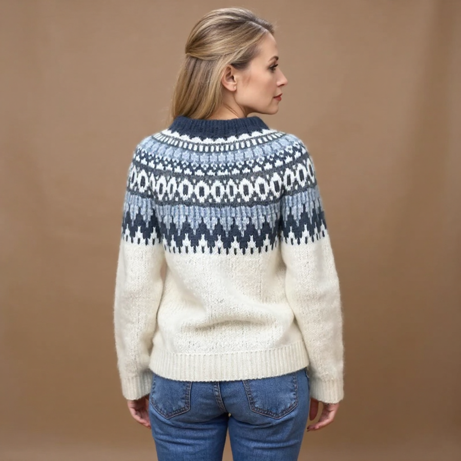 Pull Col Montant Motif Nordique