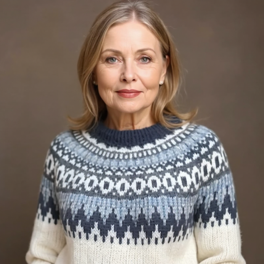 Pull Col Montant Motif Nordique