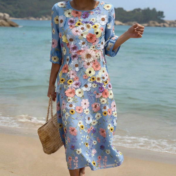 Mel - Robe Midi Fluide et Intemporelle