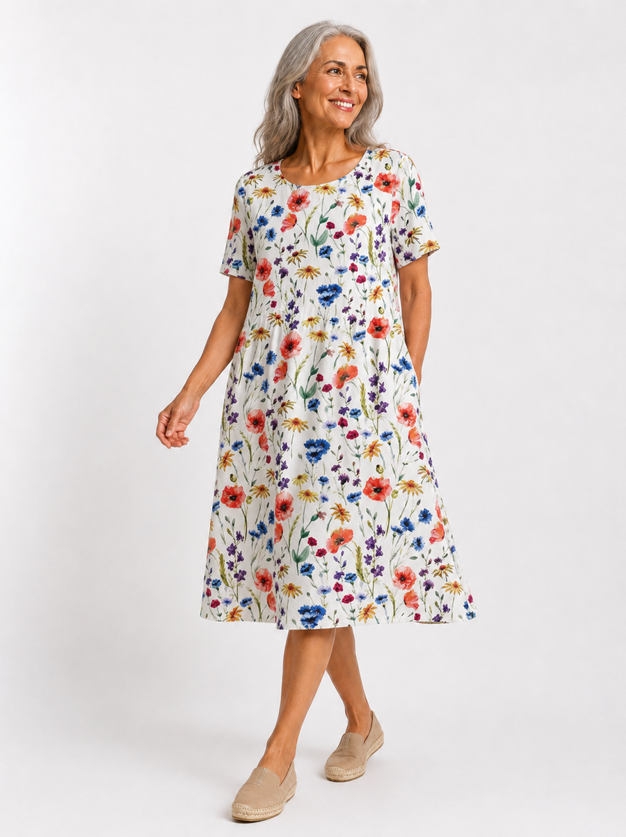 Robe Georgina — sur cintre, présentation de la silhouette complète