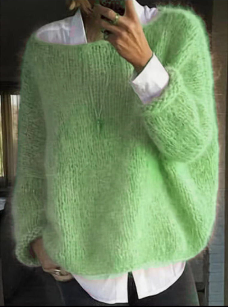Pull Oversize Col Bateau Tombé Souple