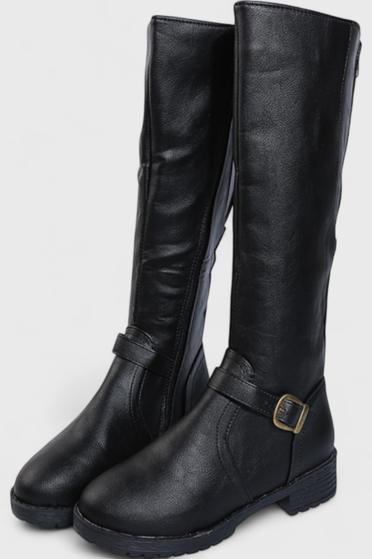Botas Altas com Fivela Elegante