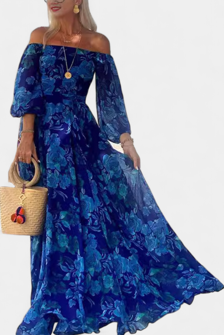 Davina Robe longue avec imprimé floral romantique