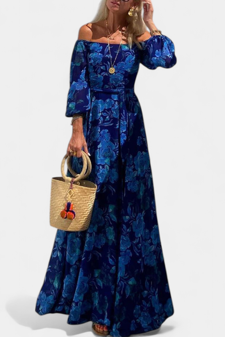 Davina Robe longue avec imprimé floral romantique