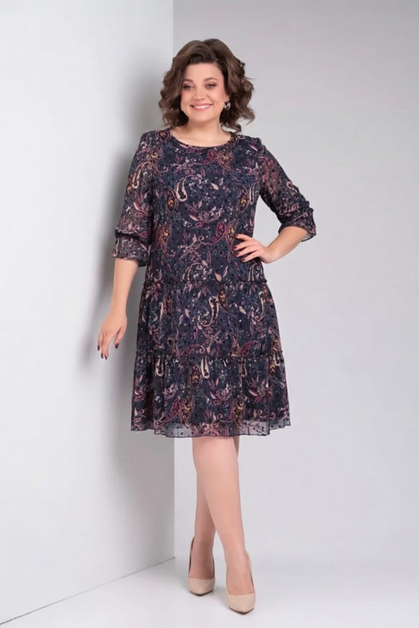 Oriane - Robe Fleurie Élégante au Style Intemporel