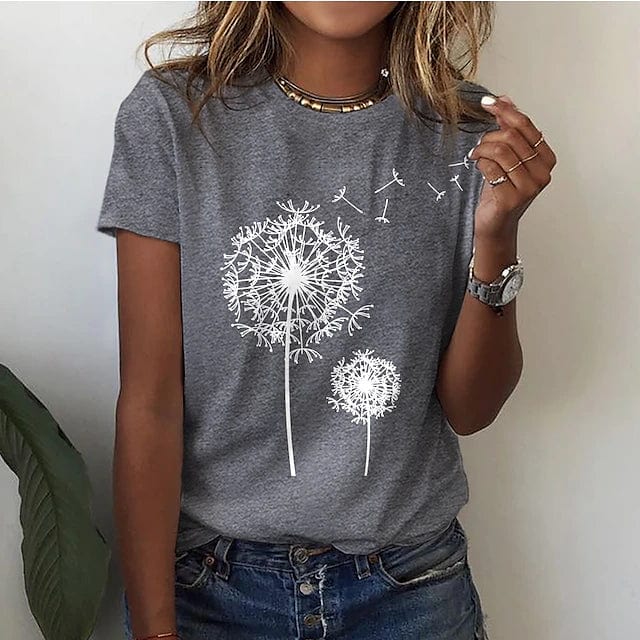 Renate - Elégant t-shirt pissenlit pour un look unique