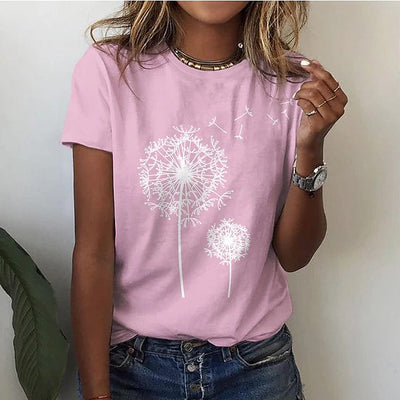 Renate - Elégant t-shirt pissenlit pour un look unique
