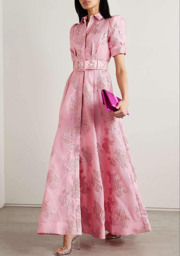 Anabella - Robe Élégante aux Manches Bouffantes Courtes