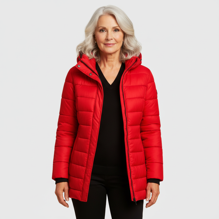 Manteau Long Droit à Boutons Élégant