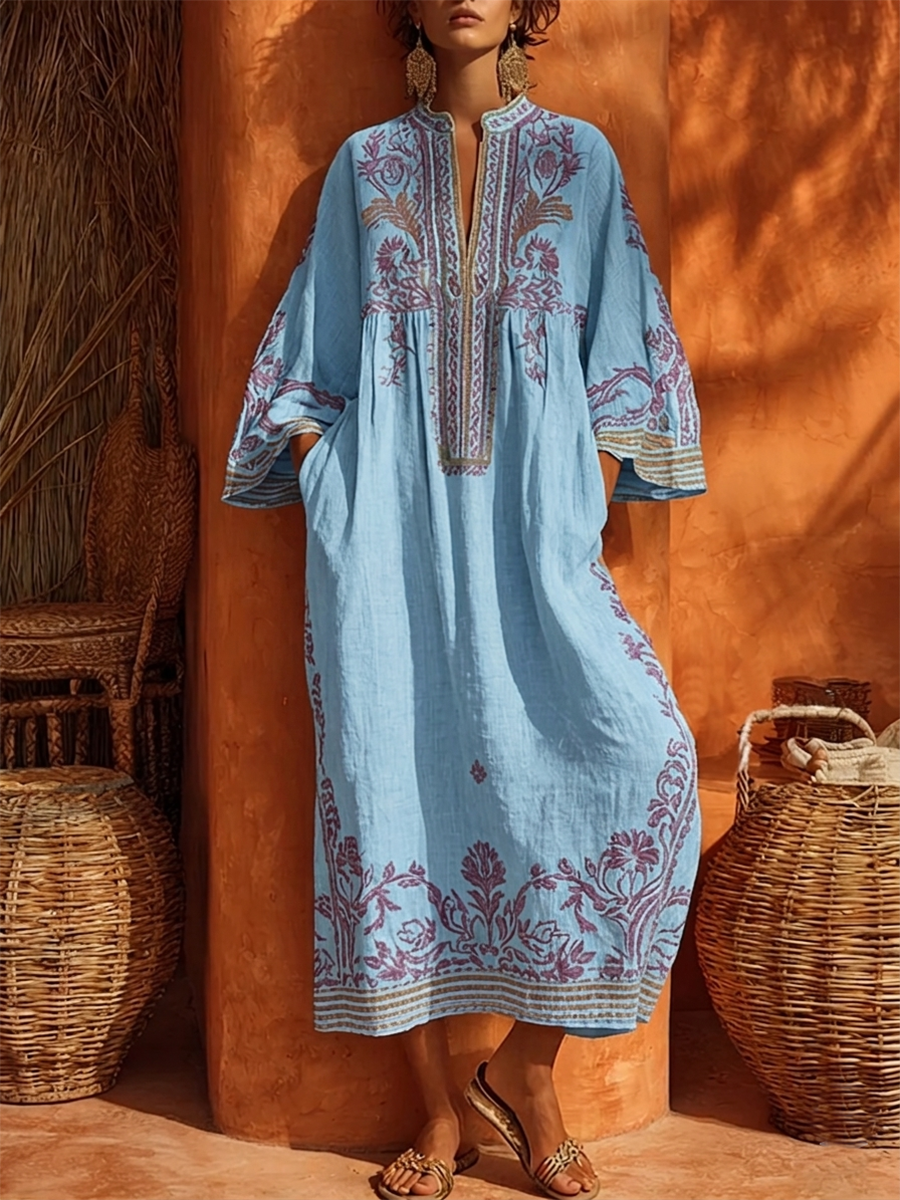 Robe Céleste — robe maxi bohème porée, allure générale