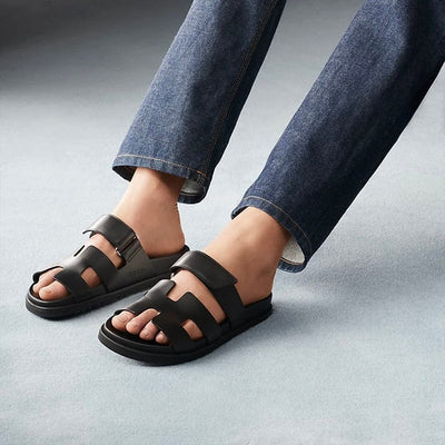 Pantoufles en cuir de luxe pour dames | Confort et style