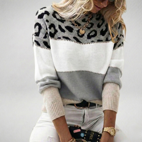 Pull Motif Graphique Coupe Ample Décontractée