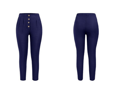 Peggy - Pantalon décontracté à taille haute