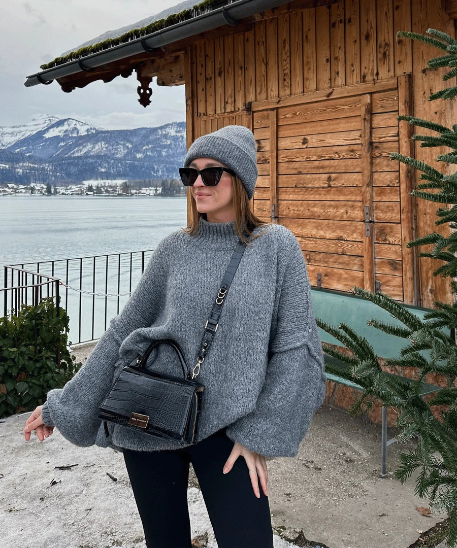 Pull Col Rond Épuré Coupe Décontractée