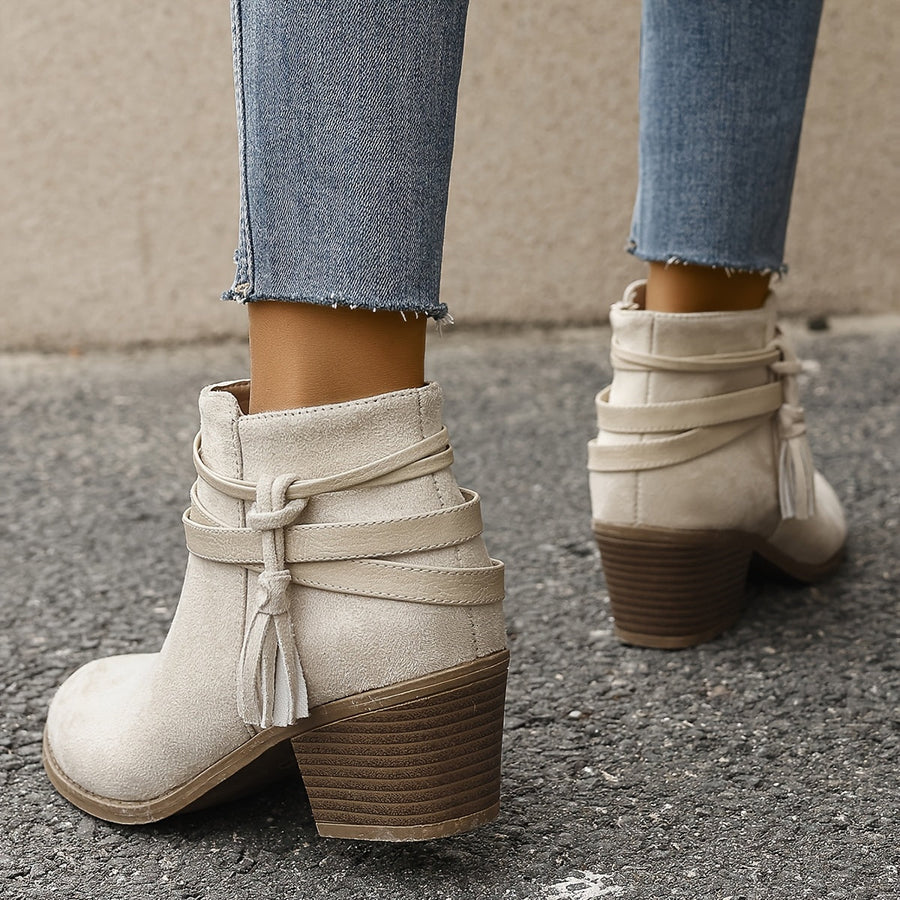Bottines à Brides Talon Bloc