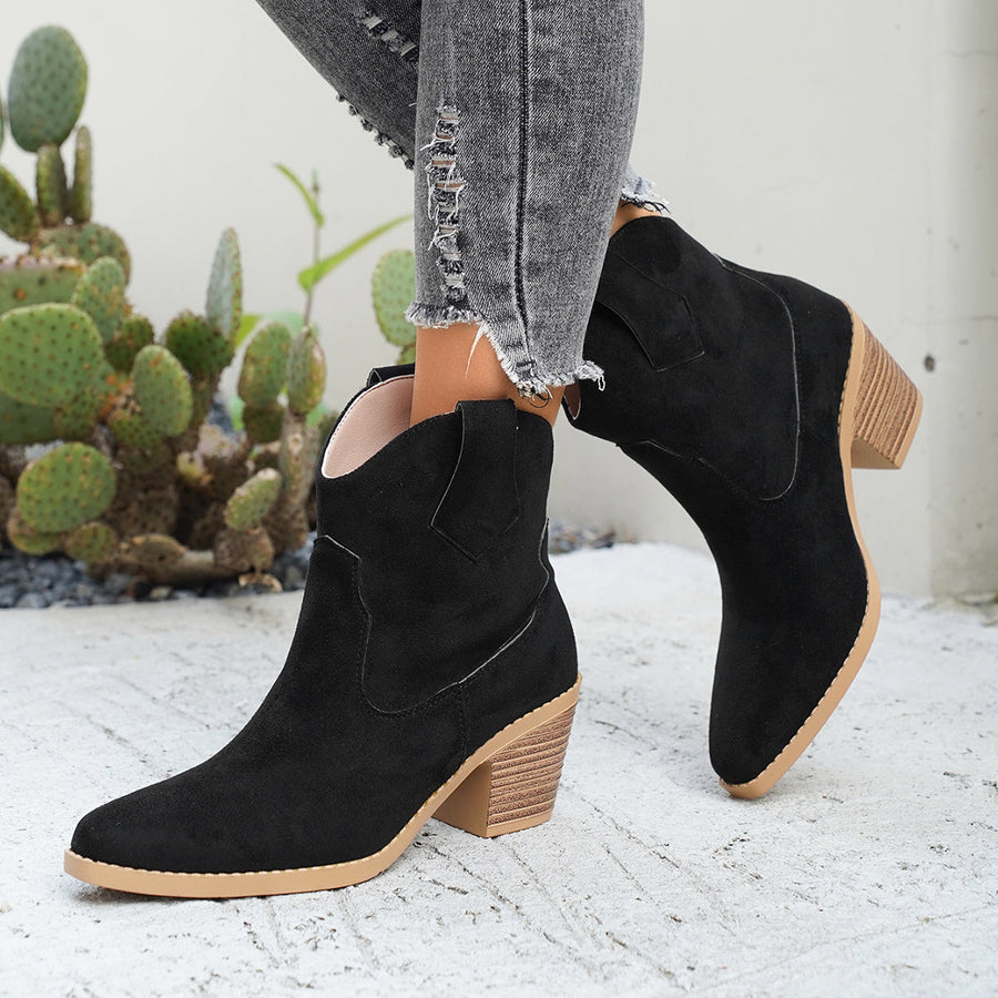 Botins de Salto Estável e Estilo Intemporal