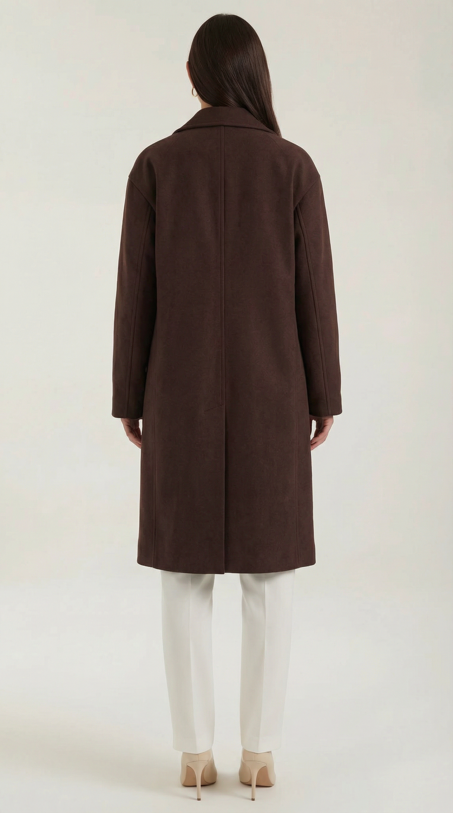 Manteau Mi-Long Oversize à Boutons