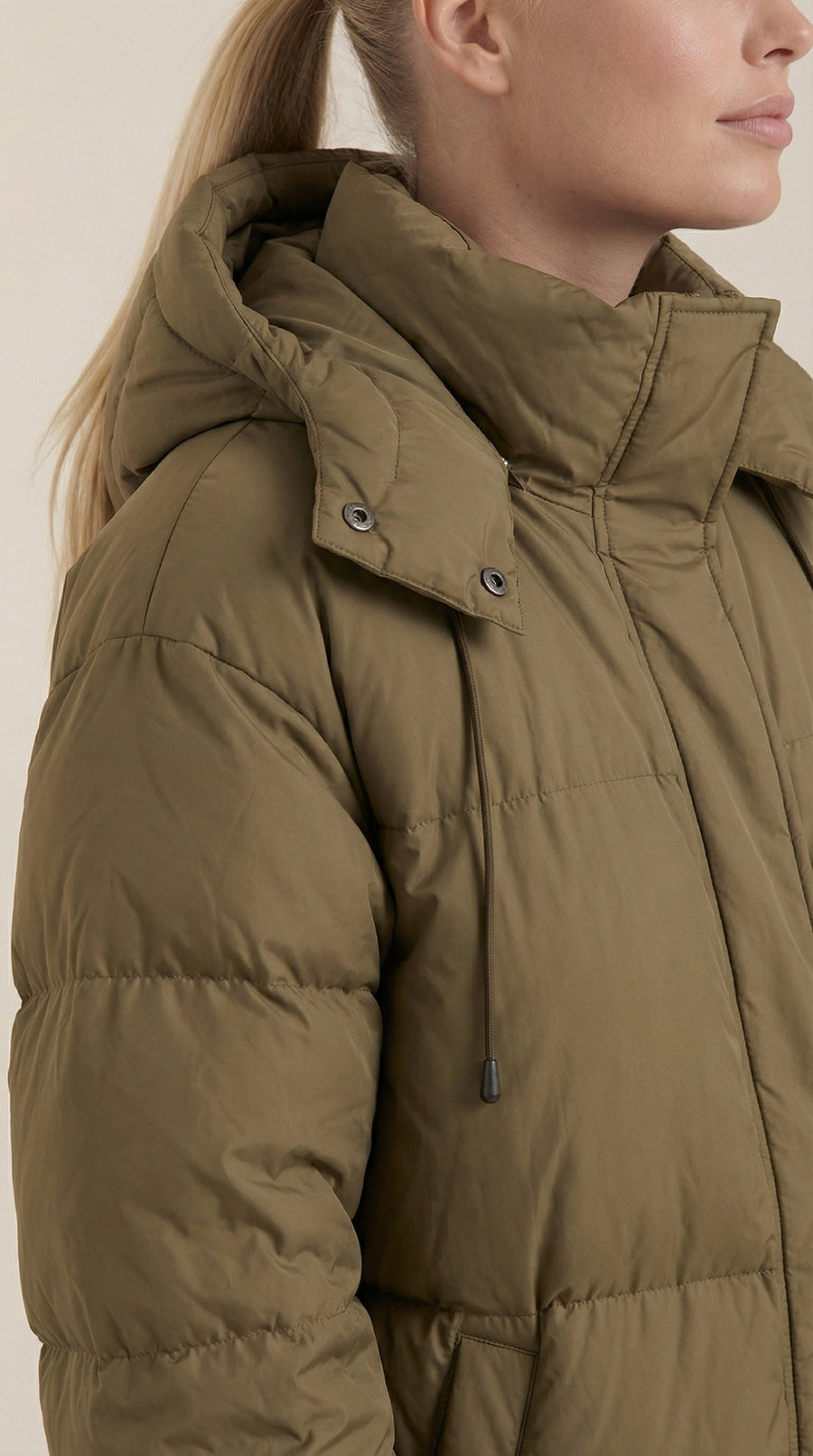 Doudoune Longue Oversize à Capuche Douillette