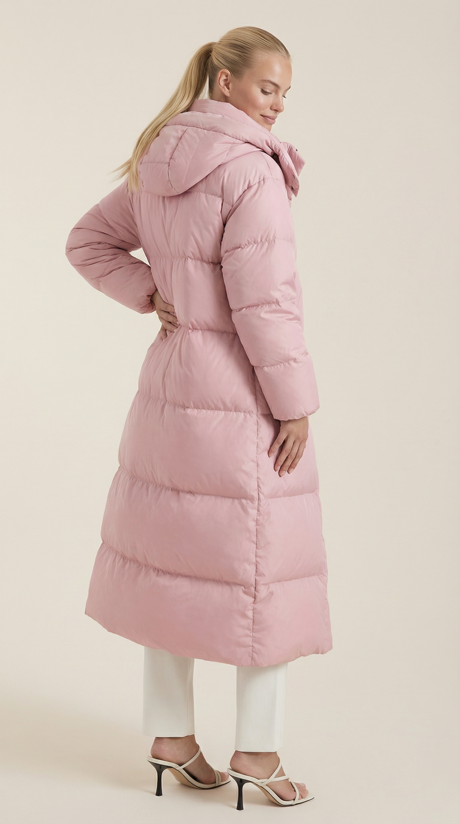 Doudoune Longue Oversize à Capuche Douillette