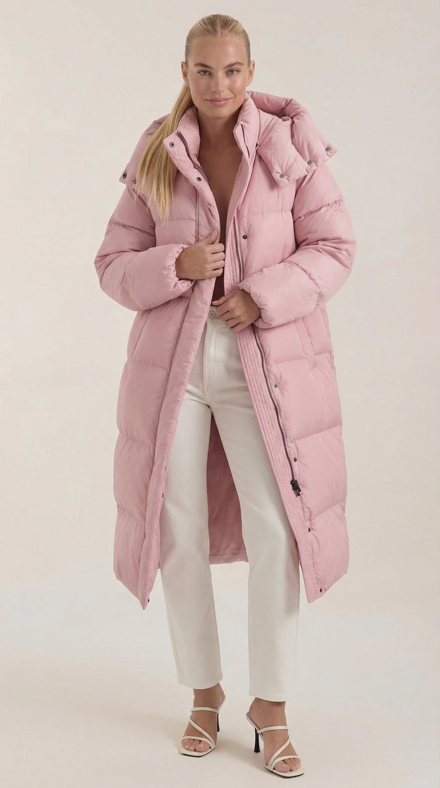 Doudoune Longue Oversize à Capuche Douillette