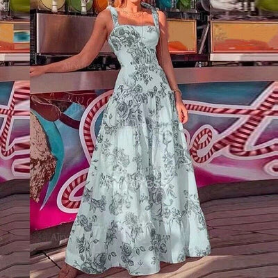 Élodie – Robe Longue Fleurie d’Été