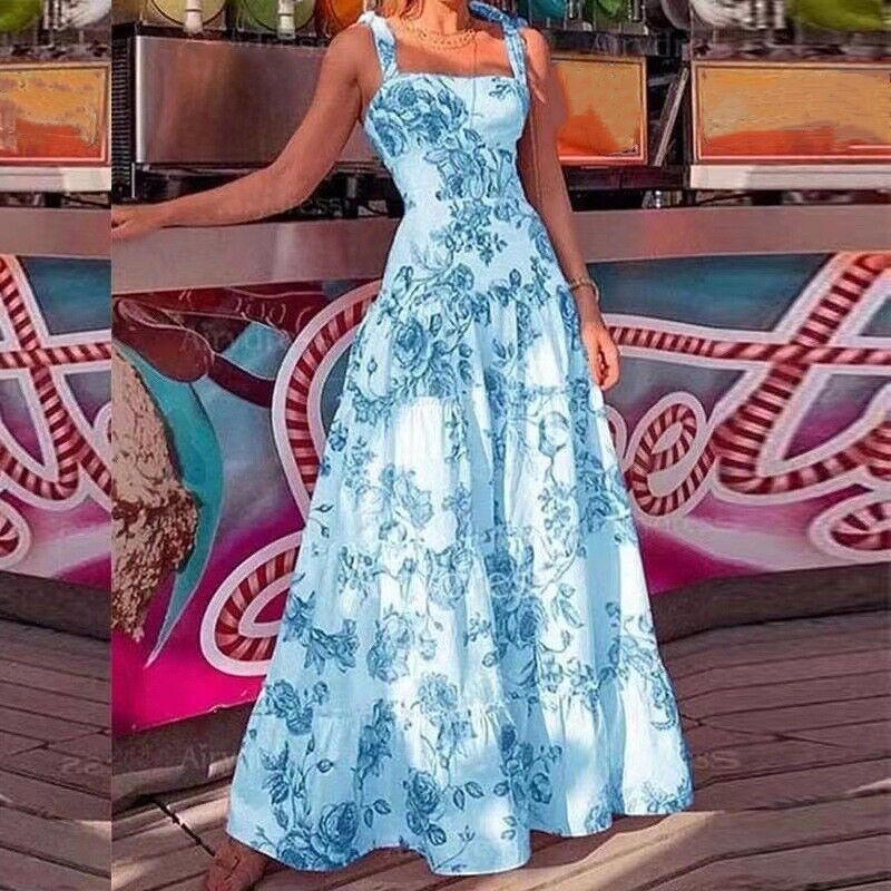 Élodie – Robe Longue Fleurie d’Été