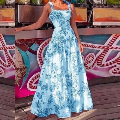 Élodie – Robe Longue Fleurie d’Été