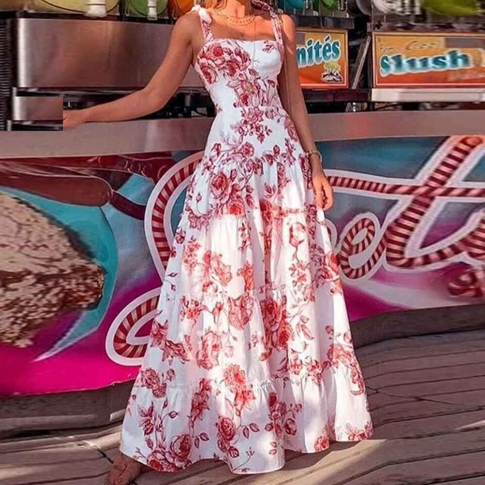 Élodie – Robe Longue Fleurie d’Été