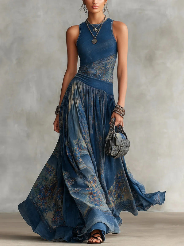 Azurea – Robe Longue Fluide et Élégante pour Femme